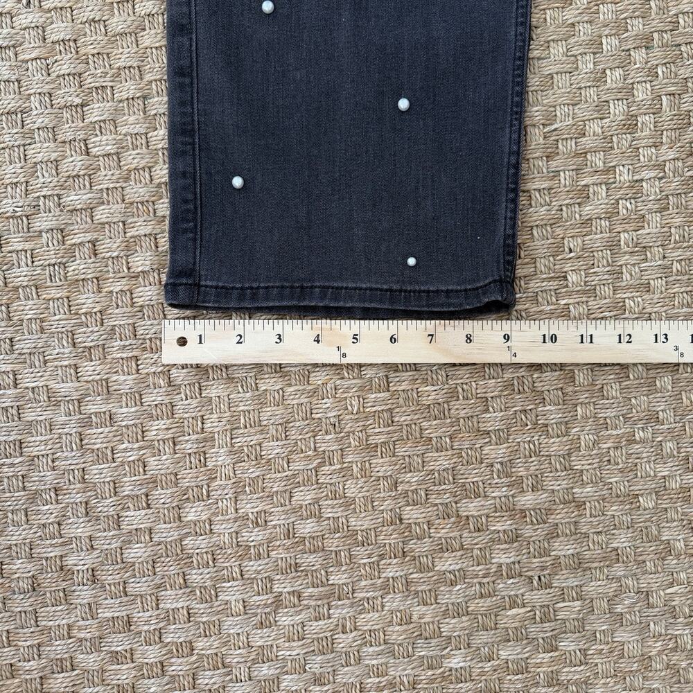 NWT Abercrombie Kids High Rise Wide Leg Black Wash Pearl Jeans Sz 17/18 - Picture 9 of 12